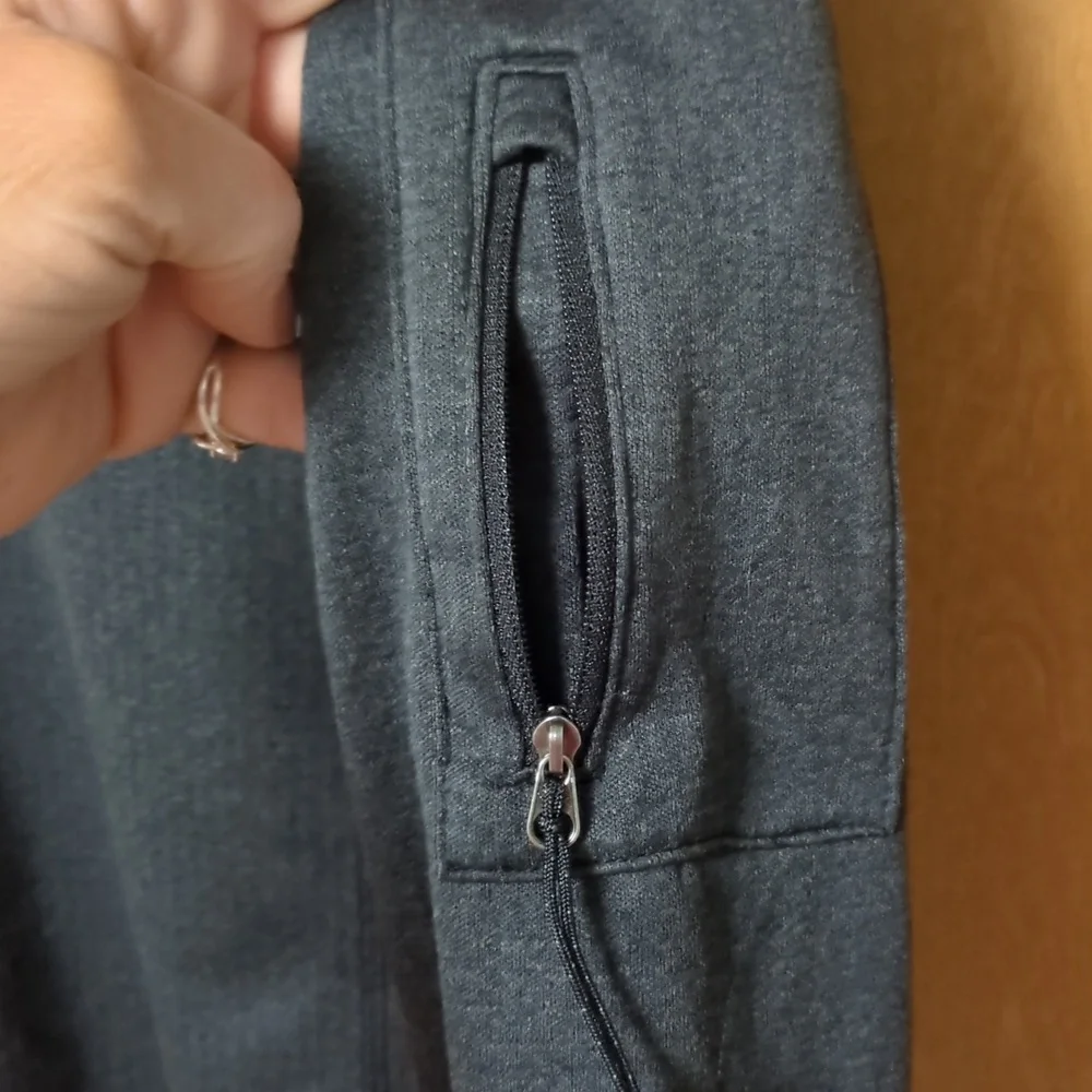 Columbia Park View 1/2 Zip Grid Fleece Jacket Omni-Wick Gray Thumbholes - Picture 8 of 14